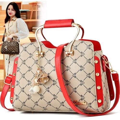 Brand Fashion Female Bag Women Leather Handbag Vintage Messenger Bag Letter Bags for Women 2019 Bag Handbag Ladies Hand Bags