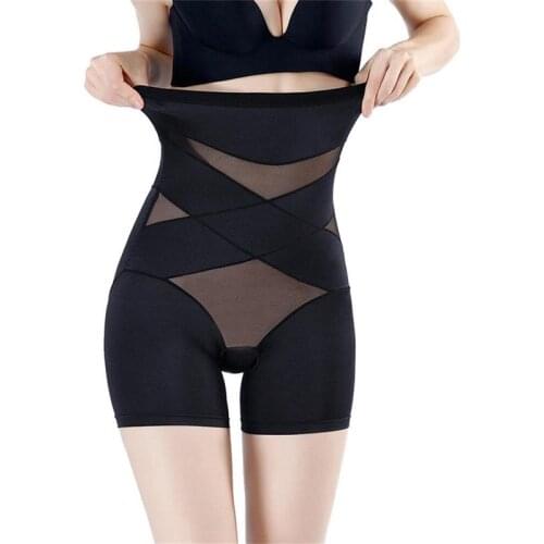 Control Panties High Waist Trainer Body Shaper Slimming Underwear Anti-Glare Four-Corner Hip-Lifting Corset Panties Shapewear