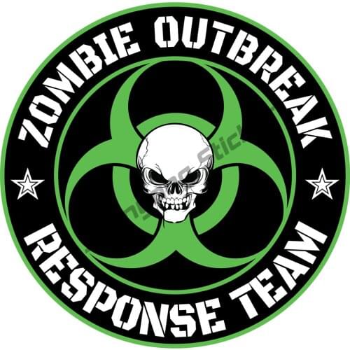 Zombie Outbreak Response Team Biohazard Vinyl Sticker Car Truck Window Decal Car Rear Windshield Camper Accessories PVC13x13cm