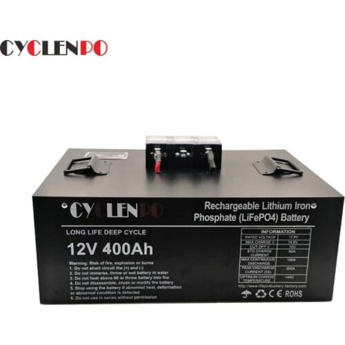 High quality deep cycle Customized 12v 400ah lifepo4 battery for boat Solar EV RV caravan yacht Golfcart