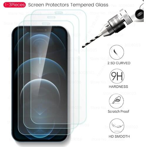 For iphone12 glass screen protectors for i phone iphone 12 pro max mini 5g 2020 protective glasses on aifon i12 i12mini i12pro