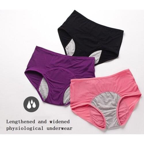 Plus Size Panties for Women 4XL 5XL 6XL Mesh Breathable Lengthened and Widened Leak-proof Physiological Underwear