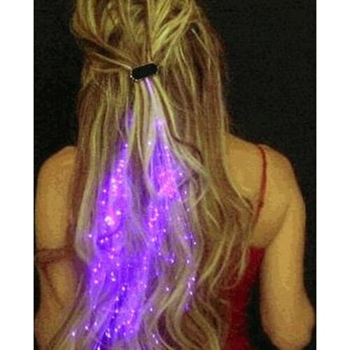 1pcs Colorful LED Wigs Glowing Flash LED Hair Braid Clip Hairpin Decor for Show Party supplies Hair Accessory Headdress 9ZHH065