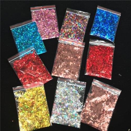 20g 3mm Star Heart Foil Confetti Hexagon Sprinkles Birthday Party Wedding Decoration Clear Bubble Balloon Filler Shinny Sequins
