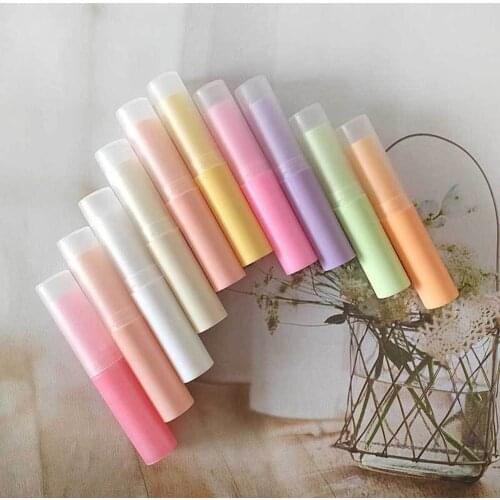 5Pcs/lot 3g Lip Balm Container With Caps Mini Empty Lip Balm Stick Tube Lipstick Tube 7 Color