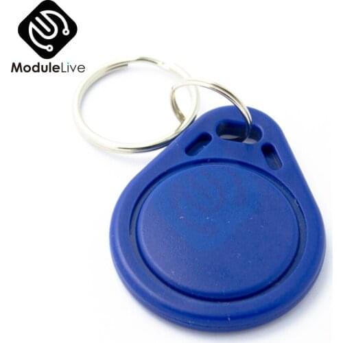 100PCS Blue RFID Sensor Proximity IC Key Tags Keyfobs Token NFC TAG Keychain 13.56MHz For Arduino for Access Control