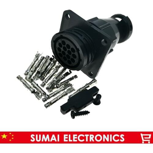 14Pin AMP/TE 182655-1 auto sensor plug connector for SMEMA Car,14P female Electric plug with 14 Pin and Wire shell