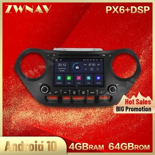 4G+64G car dvd player Android 10.0 2 Din GPS Car Stereo For HYUNDAI I10 2013 2014 2015 2016 Multimedia Player Wifi Map Head Unit