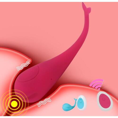 Wireless whale jumping egg stimulates clitoris strong vibration vibrating egg ten frequency USB charging