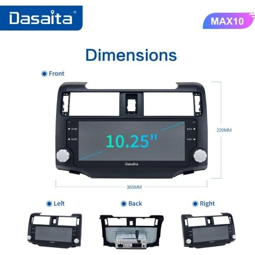 Dasaita for Toyota 4Runner GPS 2011 2012 2013 2014 2015 2019 Car 10.2" Android DSP Radio Navigation 64G ROM Carplay 1280*480