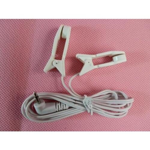 DHL Freeshipping 100pcs/lot DC3.5MM Ear clip electrode wire/cable connecting wire for digital therapy machine ,tens massager