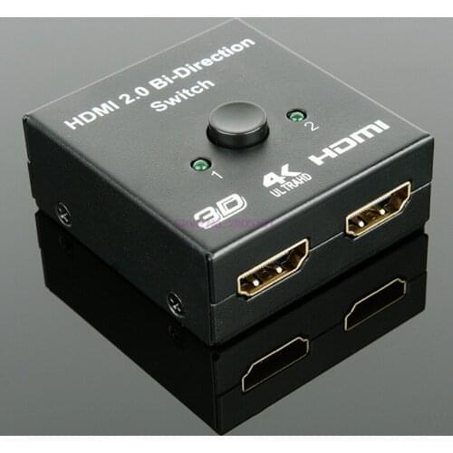 Dhl or fedex 100pcs HDMI 2.0 Bi-Direction Switch 1080P 3D 4K*2K HDMI Switcher 2X1 or 1X2 HDMI Splitter Switch for DVD HDTV