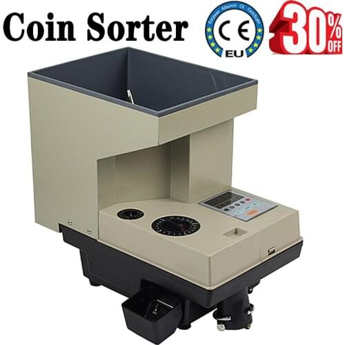Electronic Automatic Coin Counter 110V/220V English version Coin Counting machine 1-9999 Preset range Coin Sorter