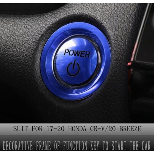 Function Key To Start The Car Covers for Honda CRV CR-V 2017 2018 2019 2020 2021 Decorative Frame Trim Car Interior Accessories