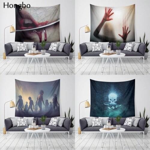 Hongbo Scary Blood Wall Hanging Tapestry Carpet Halloween Party Wall Cloth Tapestries For Home Bar Halloween DIY Decor