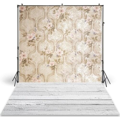 HUAYI Photography Backdrop Newborns Baby Child Photo Booth Background Grunge Floral Brick Wall Photoshoot Backdrops PropsXT-3658