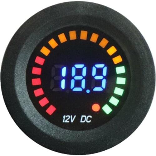 Jtron DC12-24V CAR LED volmeter digital display multi-color led ring 5v-36v for car boat RV truck waterproof