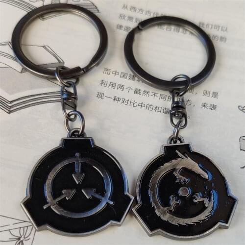 SCP Special Containment Procedures Foundation metal Badge keychain keyring limited cosplay N