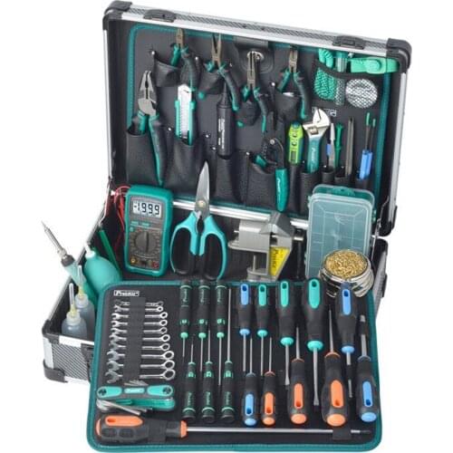 ProsKit 1PK-1900NB Import Electronic Electrician Tools Sets 68 Pieces Telecommunications Maintenance Tool Kit Repair Toolbox