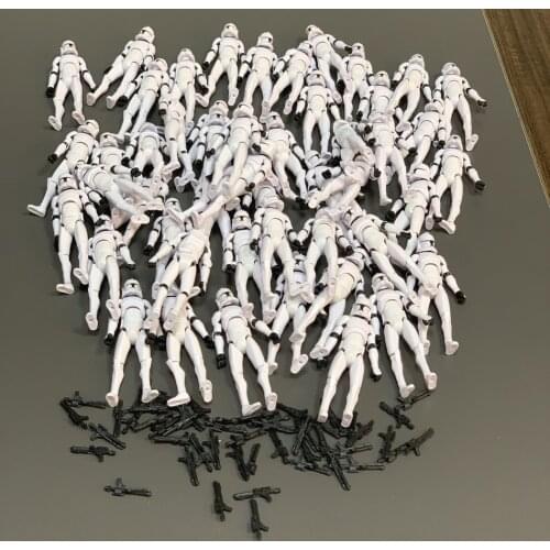 Bundle Lots The Clone Wars No. 5 OTC Trilogy Republic Trooper 3.75'' Star Vader Figures w/ Gun Lightsaber Toys Model