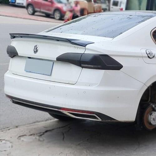 Use For Volkswagen Bora 2019 2020 Year Spoiler ABS Plastic Carbon Fiber Look Rear Trunk Wing Car Body Kit Accessories