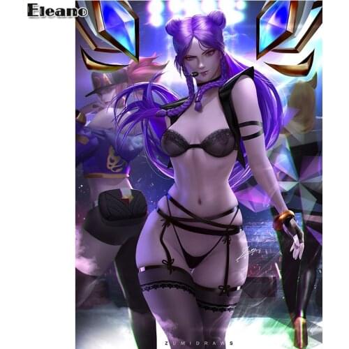 Custom Print Anime KDA Ari Sexy Anime Girl Art Posters HD Wall Art Canvas Painting for Living Room Home Decor Picture