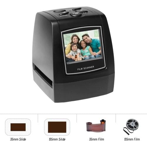 Protable Negative Film Scanner 35/135mm Slide Film Converter Photo Digital Image Viewer with 2.4" LCD Build-in Editing Software