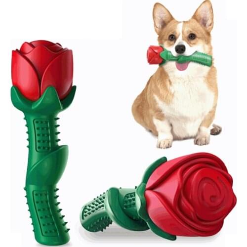 Rubber Dog Chew Toys Dog Toothbrush Teeth Cleaning Toy Small Dog Pet Toothbrushes Brushing Stick Pet Dog Supplies Big Puppy Toys