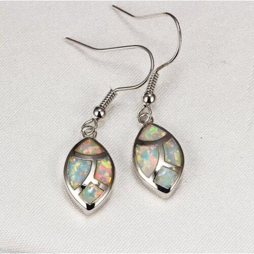 White Opal Earrings Fashion Jewelry Gift ER383