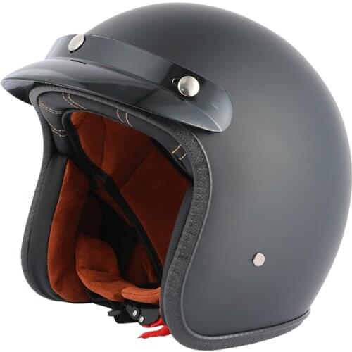 Vintage Open Face 3/4 Half Helmet Safety Protection Open Motorcycle Helmet Jet Casco Moto Capacete Motoqueiro DOT Scooter Casco