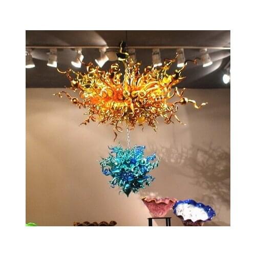 Unique Design Art Deco Two Layer Murano Glass Chandelier