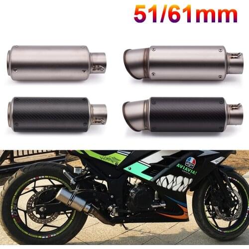 51mm 61mm Motorcycle pipe exhaust with DB killer Exhaust Pipe Muffler For BMW R1200 S RT ST S1000 RR R XR Ducati 748 916 996 998