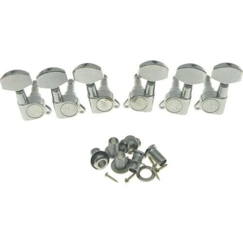 Wilkinson 3x3 Chrome E-Z Post Guitar Tuners E-Z-LOK Guitar Tuning Keys Machine Heads for Acoustic Guitars Chrome/Black/Gold