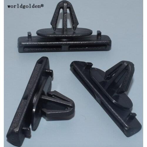 Worldgolden 100pcs auto fasteners Ground Effects Moulding Clip for Jeep 55156447-A, 55156447-AB for CHRYSLER