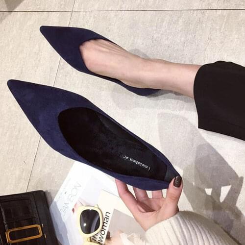 Shoes Female 2021 Brand new Shallow Mouth Tip Flats for Women Soft Lazy Shoes Flat Shoes Women Woman Size Plus Women Loafers