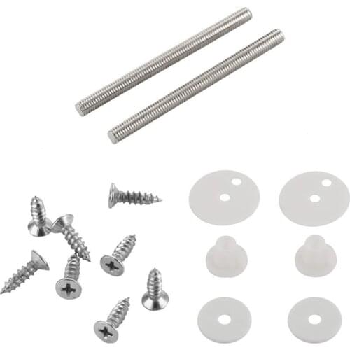 1 Pair Toilet Seat Hinge Replacement Parts Mountings with Screws Bolts and Nuts Closestool Hinge Mountings Hardware Kit