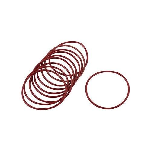 10X Red Rubber 55mm x 2mm x 51mm Oil Seal O Rings Gaskets Washers