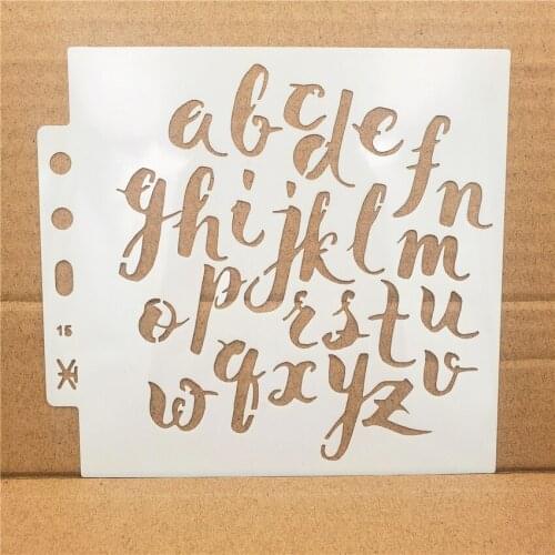 14.1*13 letter stencils Cover template spray plastic mold shield DIY cake hollow Embellishment printing lace ruler Easter