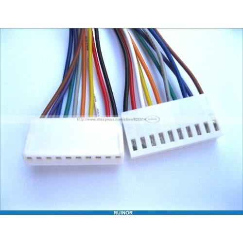 15 Pcs/LOT 2510 2.54mm Pitch 10 Pin Female Connector with 26AWG 300mm Leads Cable