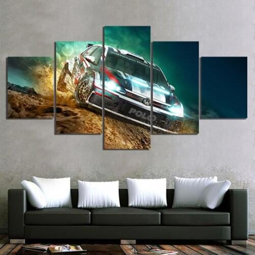 5 Panel Rally Racing Car Pictures Wall Art Canvas Paintings Modular HD Prints and Posters Home Decor Living Room Modern Unframed