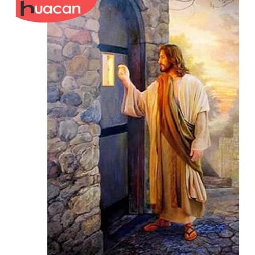 HUACAN Diamond Painting New Arrival Jesus Christian Square/round Embroidery Religion Mosaic Home Decor