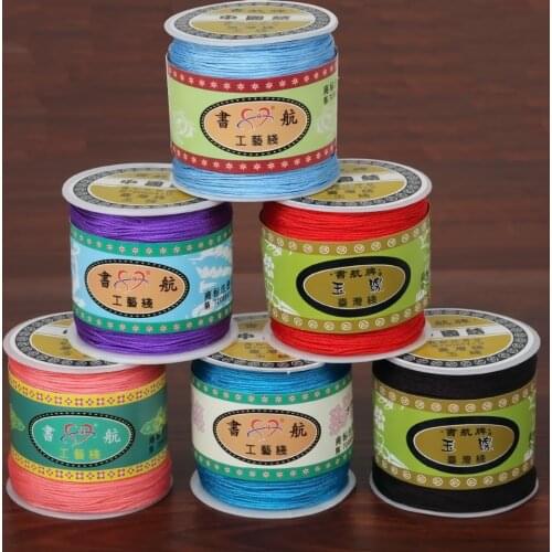 Satin Chinese Knot Cord 0.8mm 100Yards/roll Silky Macrame Thread Line For DIY Necklace Bracelets Craft Jewelry Findings Making