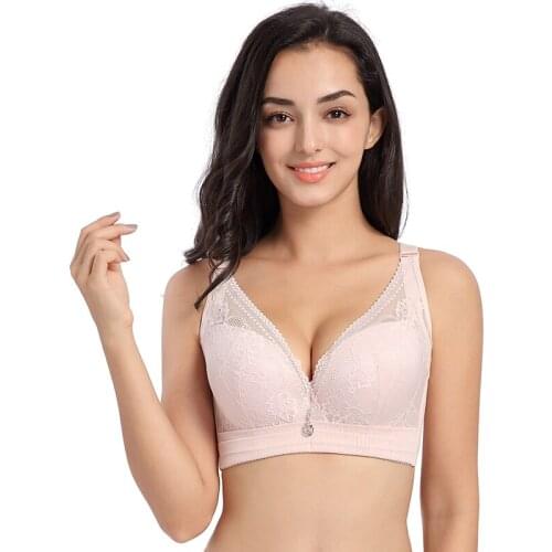 Fat MM mug Small steel chest with small chest push up bra plus size bra underwear women 46C 46D 105C 105D