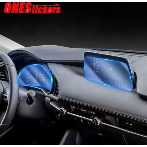 For Mazda 3 Axela CX-30 2020 2021 Car Accessories Navigation Screen Tempered Glass Membrane Instrument Screen TPU Protector Film