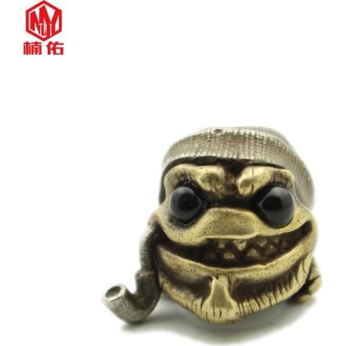 EDC Tools Frog Lanyard Bead Paracord Brass Knife Bead Keychain Accessory Pendant