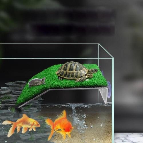 Simulation Grass Tortoise Crawler Roof Terrace Platform Pool Decoration Aquarium Accessories