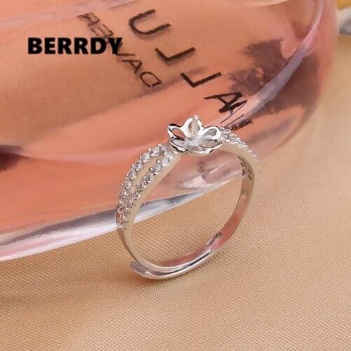 Fashion Pearl Ring Mountings, Ring Findings, Ring Jewelry Parts Fittings Charm Accessories Silver Jewellery