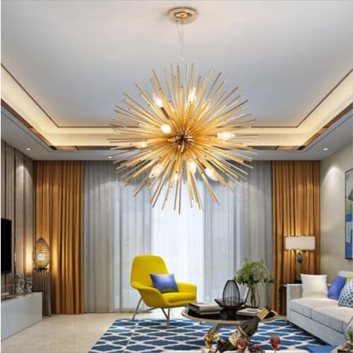Dandelion chandelier fireworks ball chandelier design Satellite Light Gold Sticks Bedroom Decorations home interior lighting