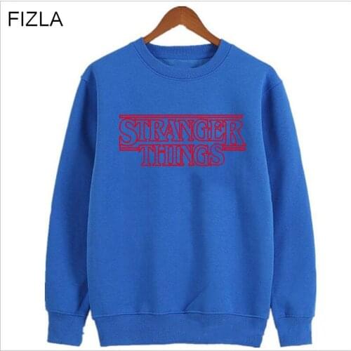Stranger Things Printed Hoodies Sweatshirts Red White Letter Warm Pullover Turtleneck hip hop Tracksuit Women/men Clothes Tops