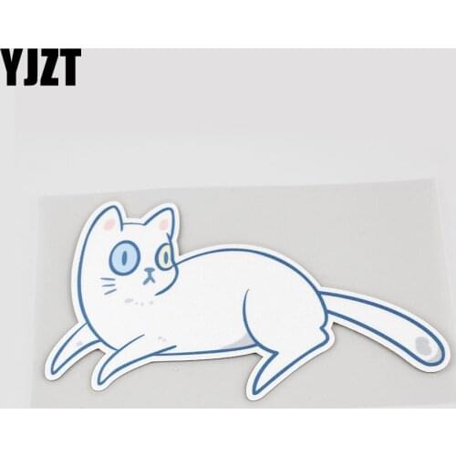 YJZT 15.2CMX8.5CM Lovely A cat at rest Decal Car Sticker 13B-0013